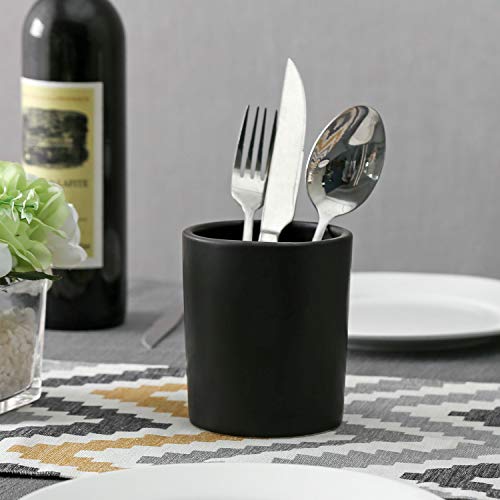Black Ceramic Utensil Holders