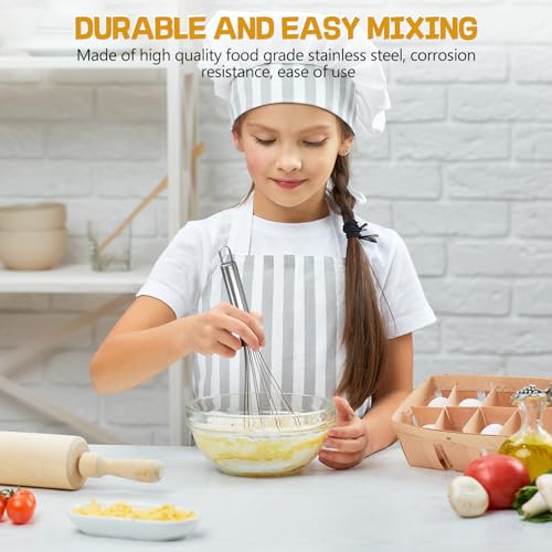 Stainless Steel Whisk Set 8" + 10" Semi (Silver-set / 2 Piece)