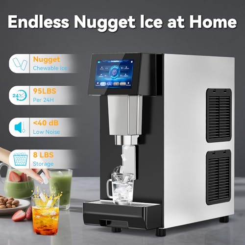Nugget Ice Maker Machine Countertop (Nugget Ice Countertop-95LBS/24H)