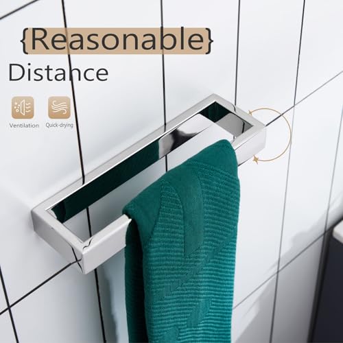 Towel Ring Chrome Hand Towel Bar Rack 9 (Polished Chrome / 1 Pack)