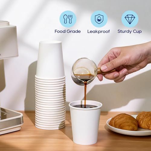 400 Pack 8 oz Disposable Paper Coffee Cups (8oz-400)
