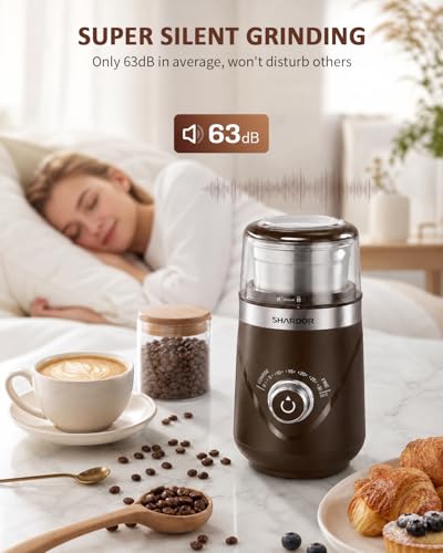 Electric Super Silent Blade Coffee Grinder (Coffee / 2 Bowl)