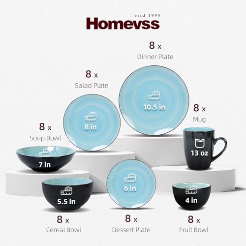Stoneware Sonoma 56pc Dinnerware Set (Turquoise)