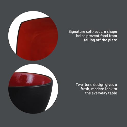 Soho Lounge Square 16 (Service for 4 (16pcs) / Red/Black (Soho Lounge))