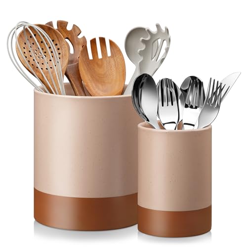 Utensil Holder (Khaki Pink / 7.3"+5.5" (Set of 2))