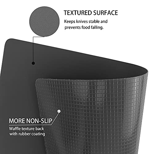 Flexible Plastic Cutting Board Set of 5 Gradient Color (Gray)