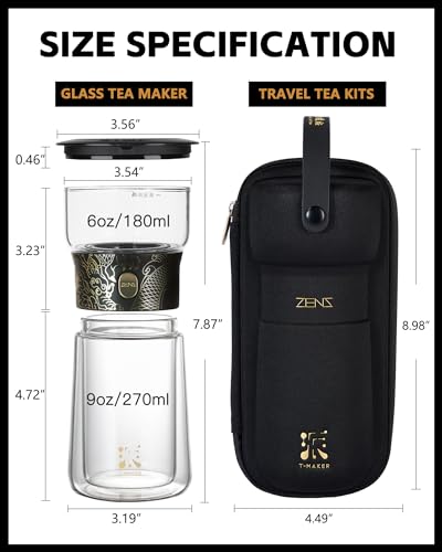 Glass Infuser Teapot (07-Black Dragon / 9oz)