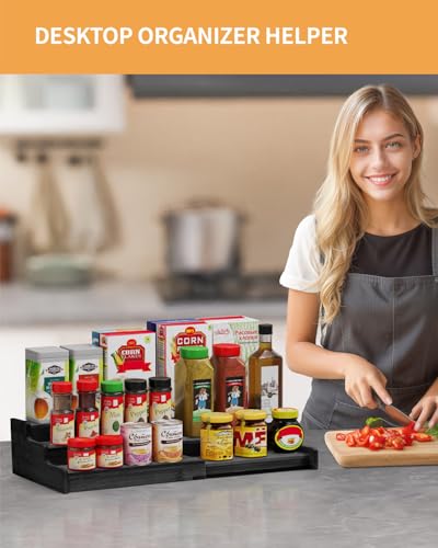 Spice Rack 3 Tier Natural Bamboo