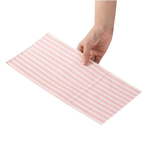 Pink And White Stripe Paper Bag (8 lb / Pink & White)