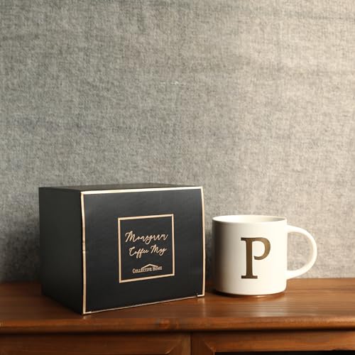 Monogram Ceramic Mugs (gold-P)