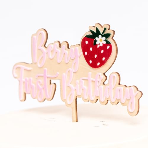 Berry First Birthday Cake Topper