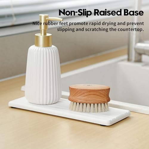 3 Pack Stone Drying Tray (3 Pcs - White - 1pc of 9"x 3.5" and 2pcs of 4.5"x 3.5")