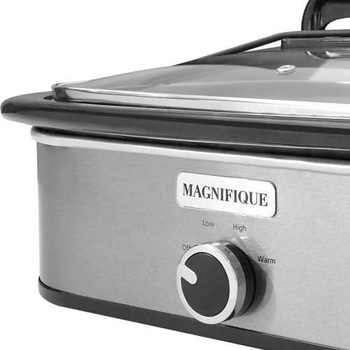 4 Quart Slow Cooker with Casserole Manual Warm Setting
