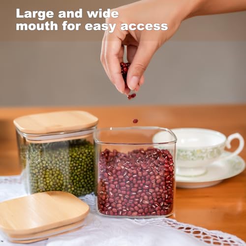 Glass Food Storage Jars 27oz Set of 6