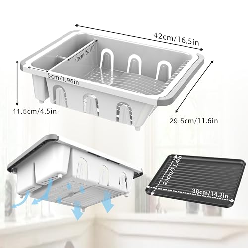 Dish drying rack expandable over the sink