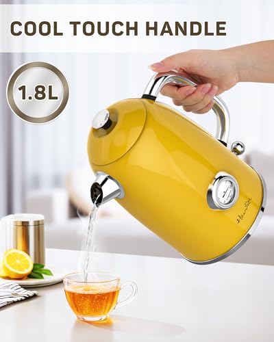 61 oz Electric Kettle with Thermometer (Yellow)
