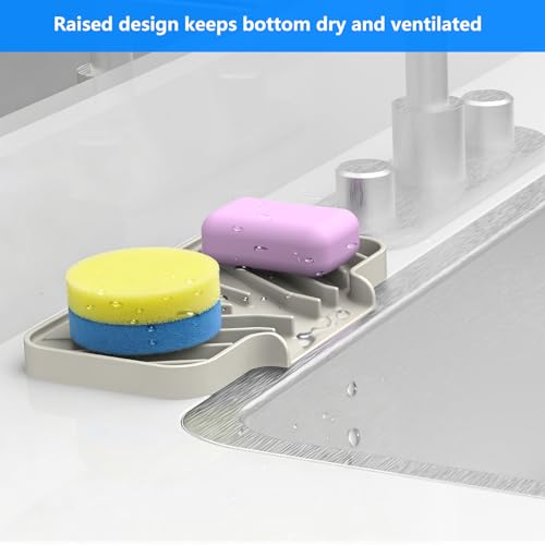 Sponge Holder for Kitchen Sink (Cream / 8"x 4")