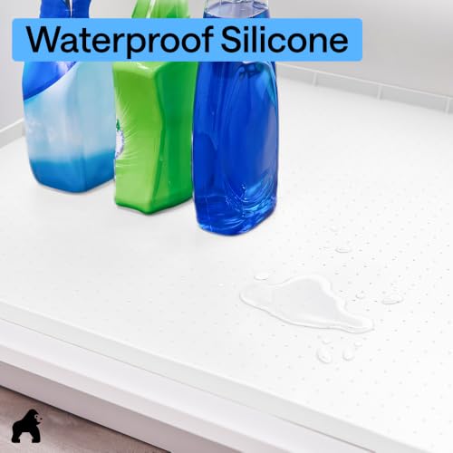 Waterproof Silicone Under Sink Mat (White / 28"w X 22"l)