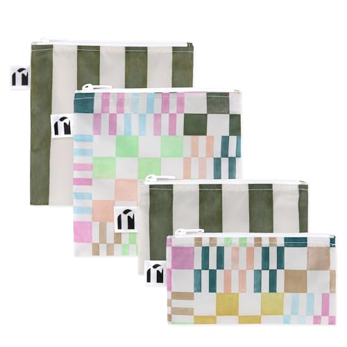 Roamio Reusable Sandwich and Snack Bags (Stripe & Multi Check)
