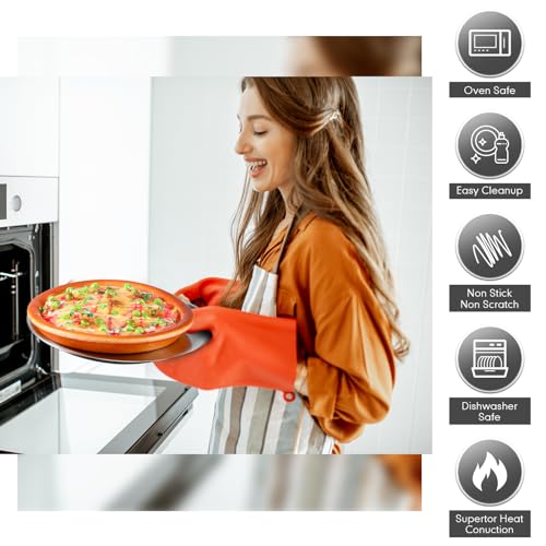 8 Pieces Silver Pizza Pans 9 Inch Bakeware (8 Count)