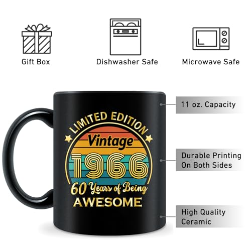 60th Birthday Gifts for Women Men (60-1966)
