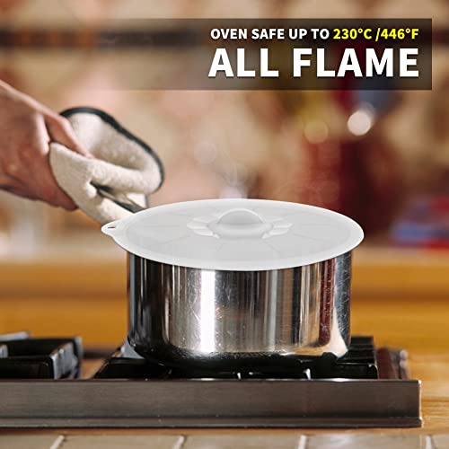 Silicone Lids for Food Storage (Clear White)