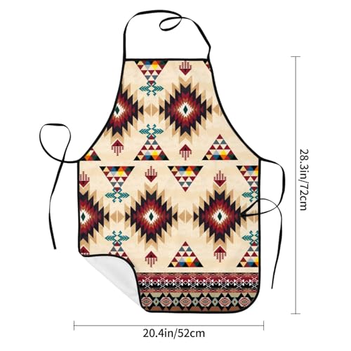 Southwest Native American Tribal Pattern Geometric Apron