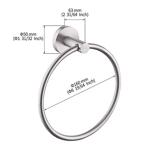 Towel Ring for Bathroom (Brushed Grey)