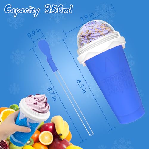 2PCS Slushie Maker Cup (Blue+Green / 350ML)