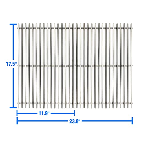 17.5" Stainless Steel 7639 Cooking Grates for Weber Spirit 300 Series (17.5"D x 23.8"W)