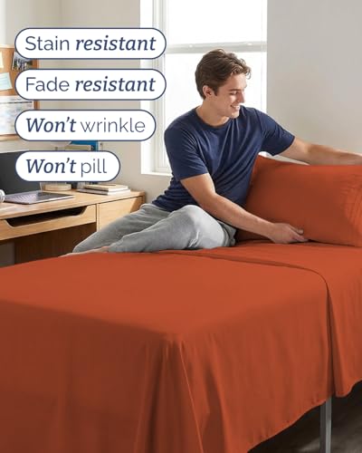 Twin XL 3 Piece Sheet Set (26 - Terracotta / Twin XL)