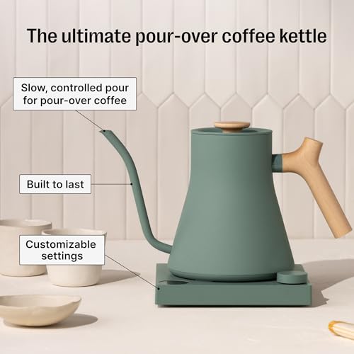 Stagg EKG Pro Gooseneck Electric Kettle (Smoke Green with Maple Wood Handle / EKG Pro)