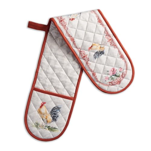 Double Oven Mitts 100% Cotton Double Oven Glove (009 - Campagne / 7" x 35" (Double Oven Mitt))