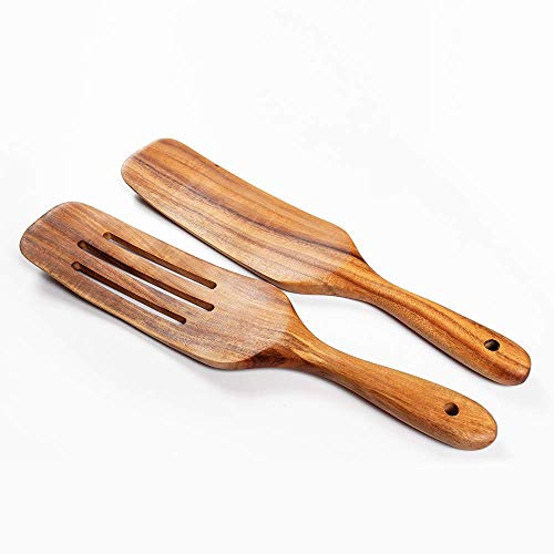 Spurtle Set Natural Acacia Wooden Kitchen Utensils Set of 4