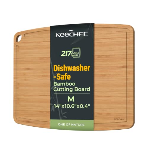 Dishwasher Safe Bamboo Cutting Board (14"L x 10.6"W)