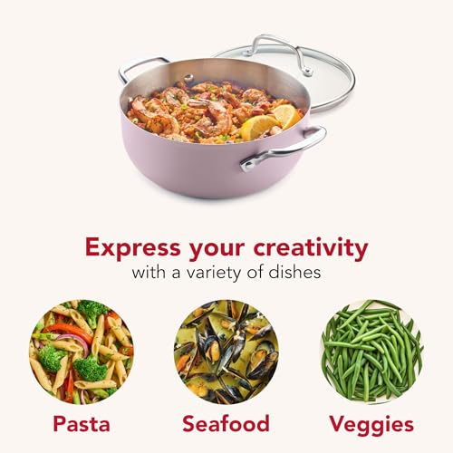 3 Ply Stainless Steel Casserole with Lid (Wildflower / 4 Quart)