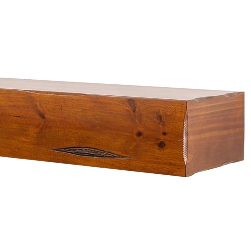 Breckenridge 48” Fireplace Mantel Shelf with Corbels (Chestnut Rustic / 48 Inch)