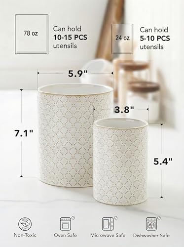 Kitchen Utensil Holder for Countertop (Fireworks(S+L))