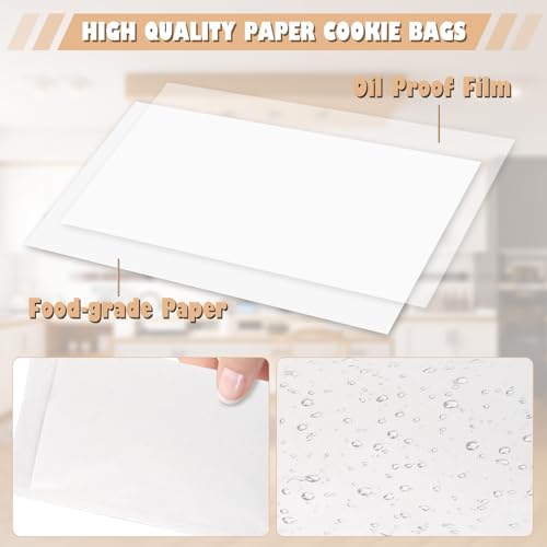 Wax Paper Bags 4x6 inch (White-800PCS / 4x6 inch)