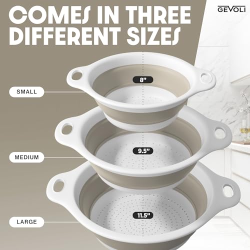Collapsible Colanders (Beige)