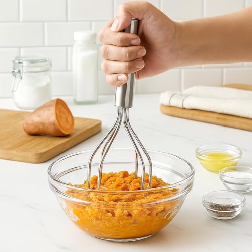 Stainless Steel Ground Beef Smasher Potato Masher Meat Chopper