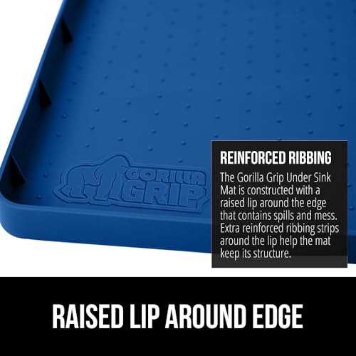 Waterproof Silicone Under Sink Mat (Blue / 28"w X 22"l)
