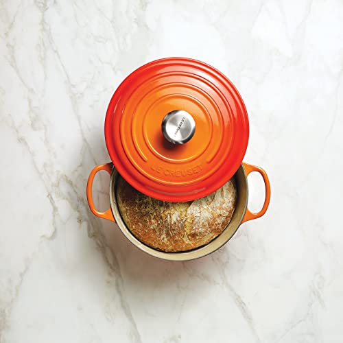Enameled Cast Iron Round Dutch Oven (Flame / 7.25 Qt)