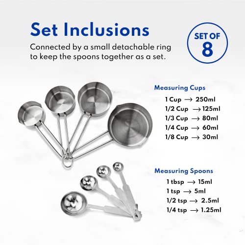 42917 Stainless Steel Measuring Cups and Spoons Set
