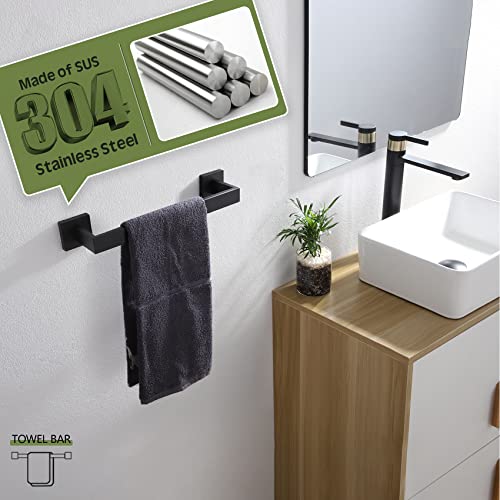 12 Inch Single Towel Bar (Matte Black / 12-Inch)