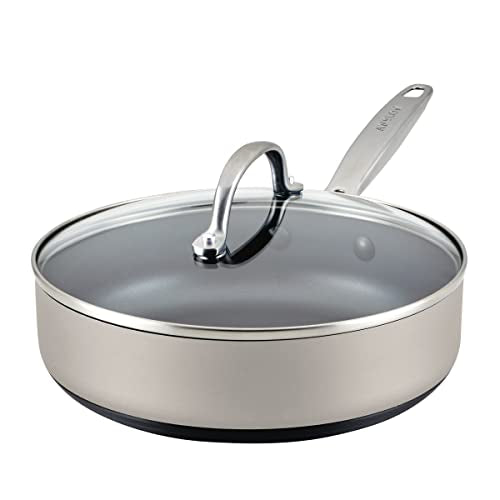 Achieve Hard Anodized Nonstick Sauté Pan with Lid (Saute Pan (3 Quart) / Silver)