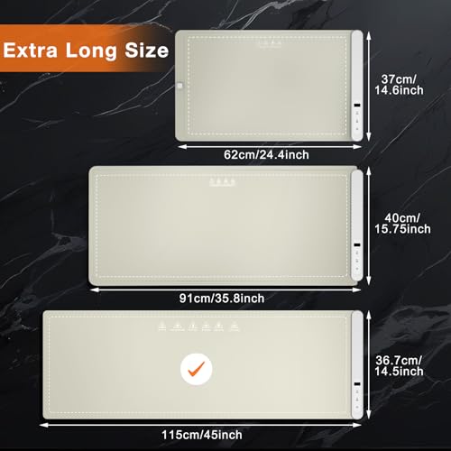 Extra Long Warming Mat for Food (XXX Large Size: 43"x15" / Khaki)
