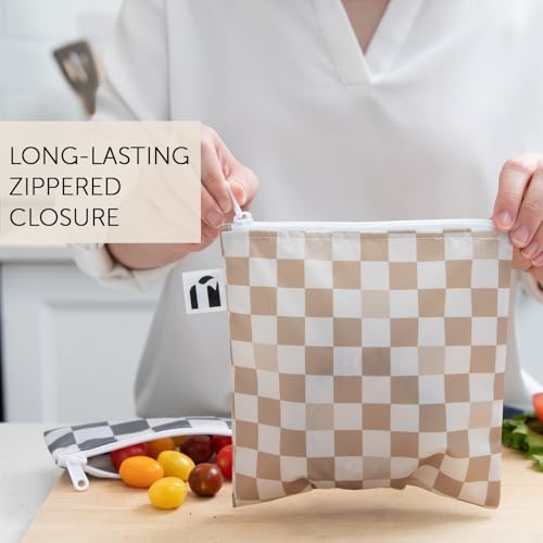 Roamio Reusable Sandwich and Snack Bags (Check 4 pk)