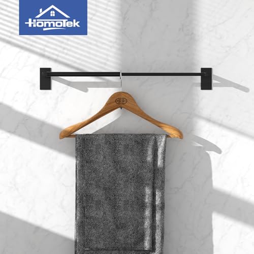 Adjustable AdhesiveTowel Bar 2 Pack (2 Pack / Economical-self-adhesive-matte Black)