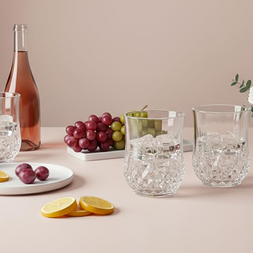 40 Pack Plastic Stemless Wine Glasses (12oz-transparent)